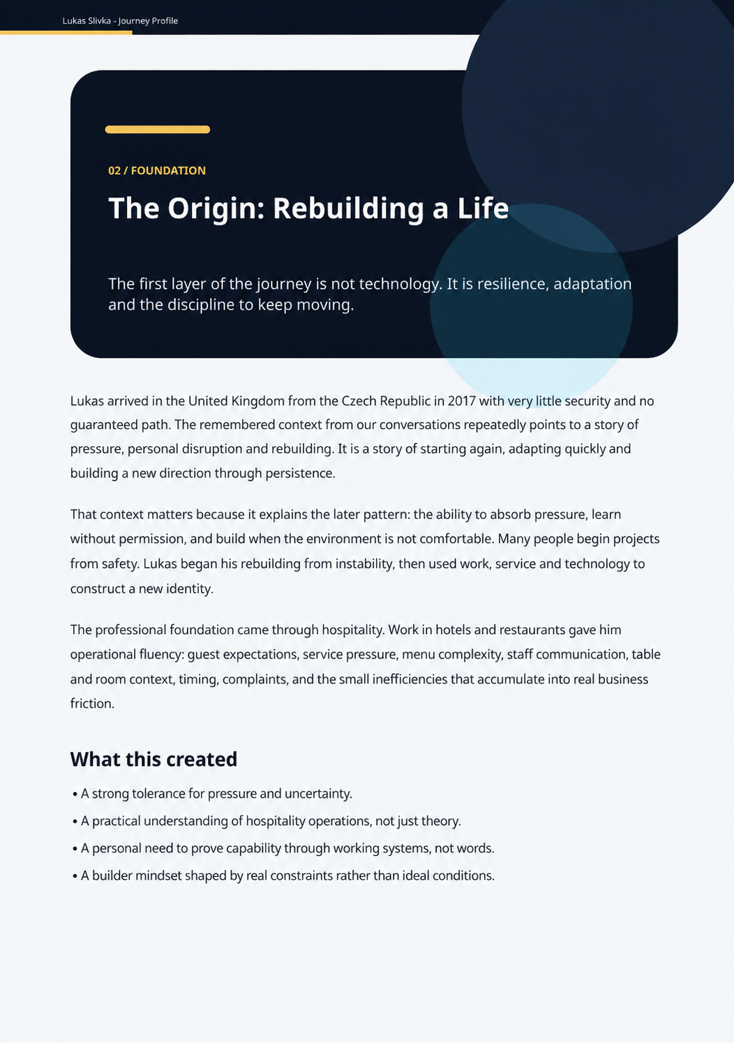 Journey profile page 3