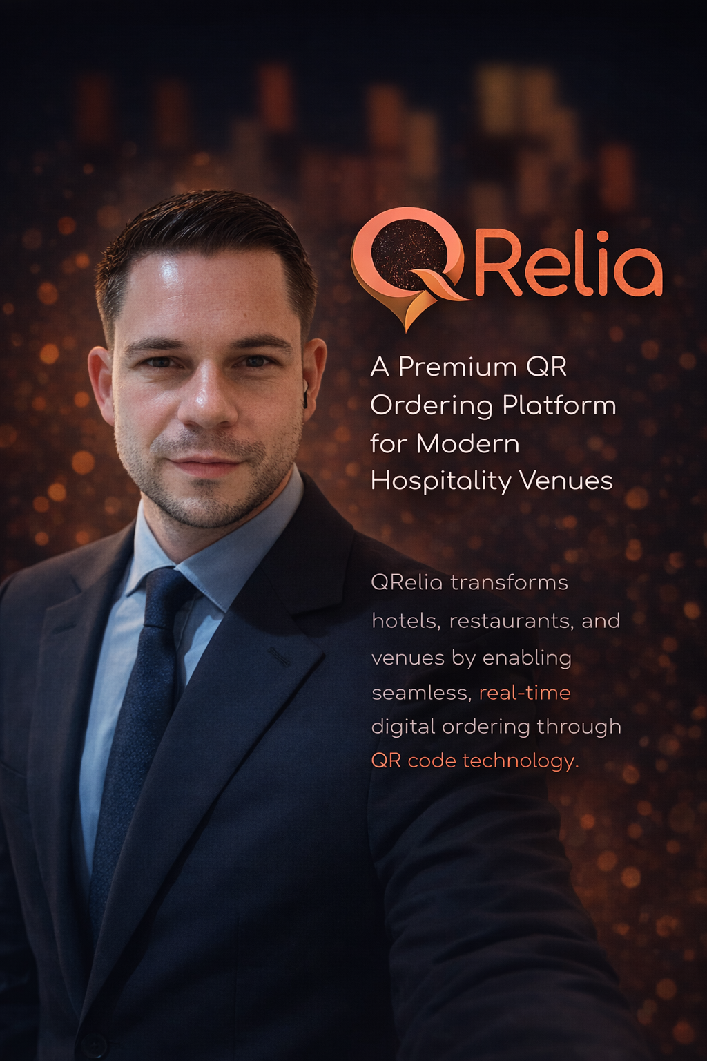 Lukas Slivka in a hospitality setting