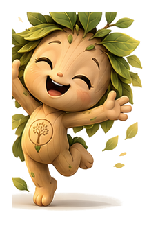 Transparent cutout of Pommie celebrating